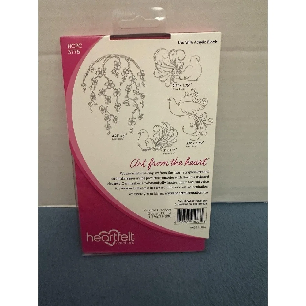 Heartfelt Creations Flowering Dogwood & Doves Dies & Cling Stamps Set‎